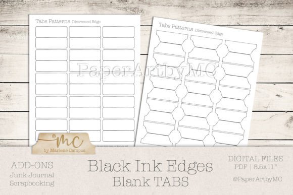 Download Black Tabs Ink Edge Blank Template - Blank template Collection