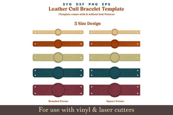 Download Leather Cuff Bracelet SVG Blank Template - Blank template Collection