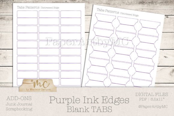 Download Purple Tabs Ink Edge Blank Template - Blank template Collection