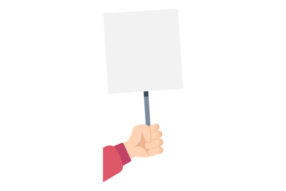 Download Paper Placard Blank Template. Human Hand - Blank template Collection